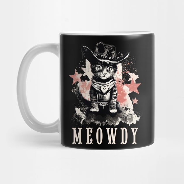 Funny Cat Cowboy Cowgirl Meow Howdy Meowdy by KsuAnn